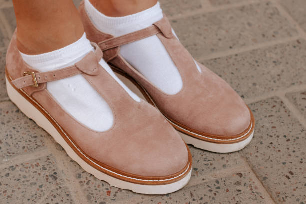 istock Shoes and white socks. 1287303571