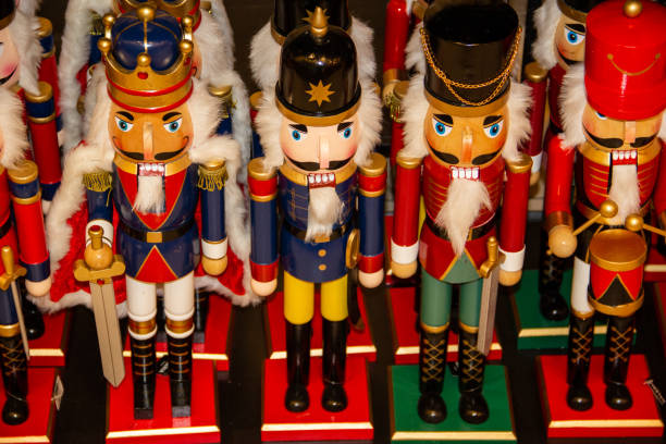 istock Christmas wooden nutcrackers in various colorful designs, traditionally for Christmas 1287305728