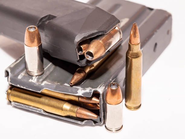 istock A 9mm magazine and a 223 caliber magazine loaded with bullets 1287308509