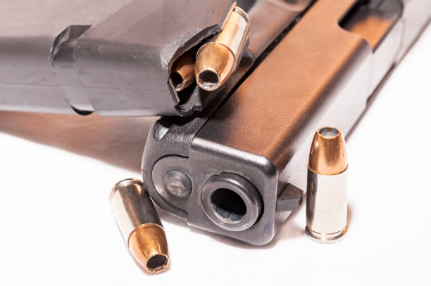 istock A 9mm pistol and a loaded magazine for it 1287308511