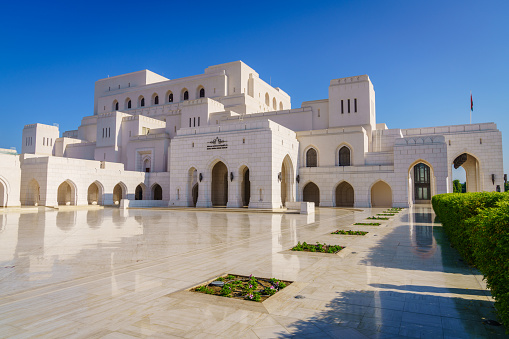 Muscat, Oman, December 3, 2016: Beautiful Royal Opera House Muscat is Oman's premier venue for musical arts and culture
