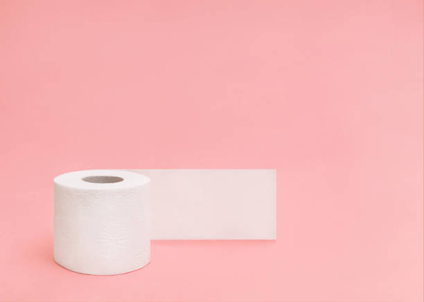 istock Toilet paper roll Photo with copy space 1287310439