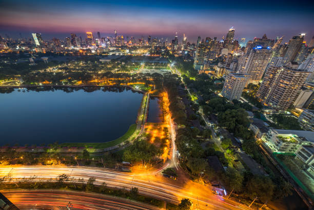 istock Bangkok Cityscape at Night 1287312636