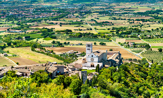 Basilica of Saint Francis of Assisi in the Umbria region of Italy
