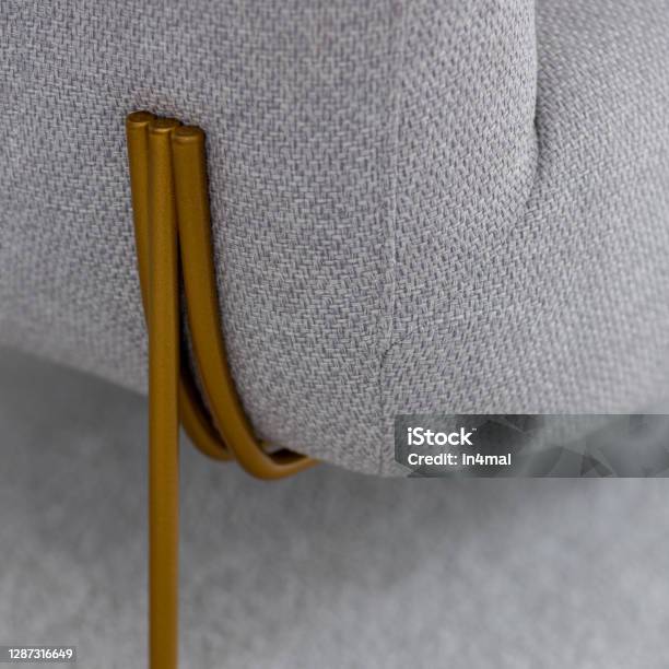 Closeup On Golden Armchair Leg Stock Photo - Download Image Now - Armchair, Close-up, Chair