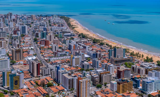 Panoramic view from Joao Pessoa city Joao Pessoa, Paraiba, Brazil: Modern architecture and beaches in Paraiba state capital. joão pessoa stock pictures, royalty-free photos & images