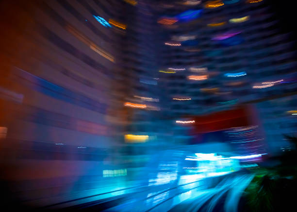 istock Miami Metro Mover Train POV at night 1287329862
