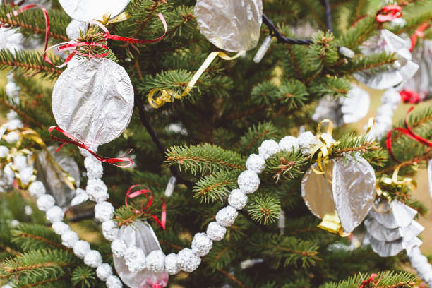 istock DIY yarn decoration on a Christmas tree 1287332129