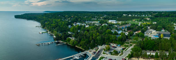 Drone Panorama of Egg Harbor, Wisconsin