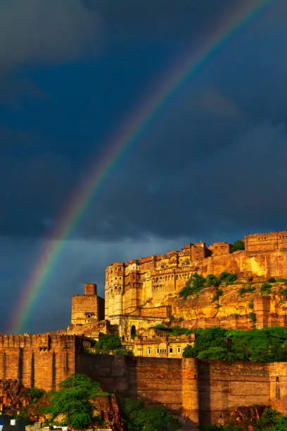 Beautiful Rainbow Mehrangarh fort