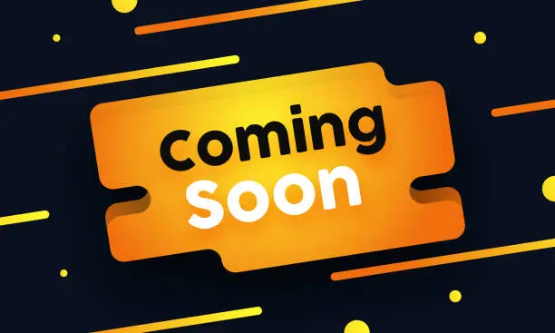 Vector illustration of Coming soon announcement vector illustration