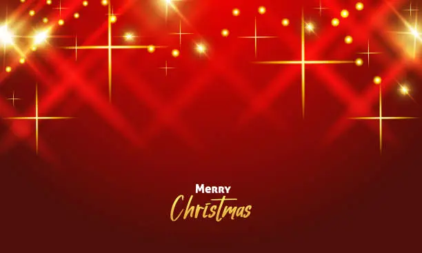Vector illustration of Beautiful Red Merry Christmas background