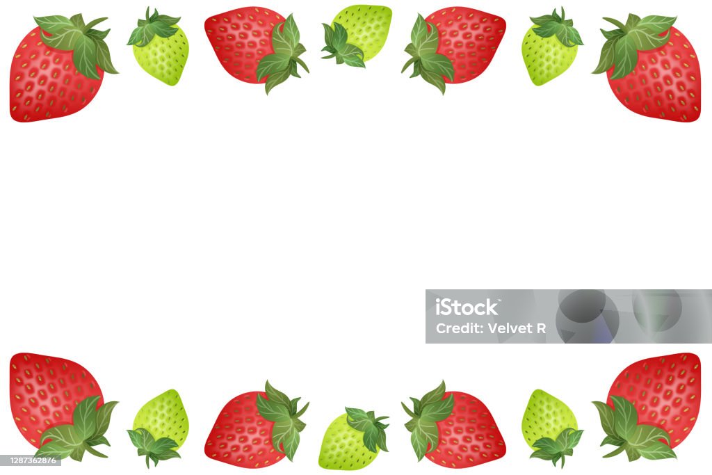 Frame Strawbery Strawberry Frame Stock Illustration - Download Image Now - Backgrounds ...
