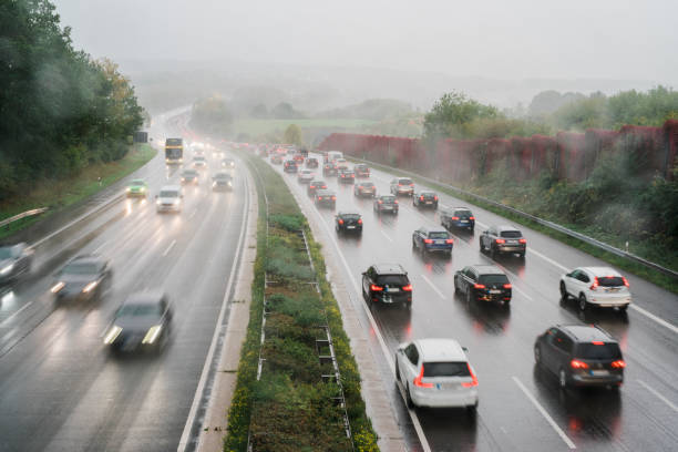 istock Heavy traffic on the German Autobahn, highway, motorway 1287365120