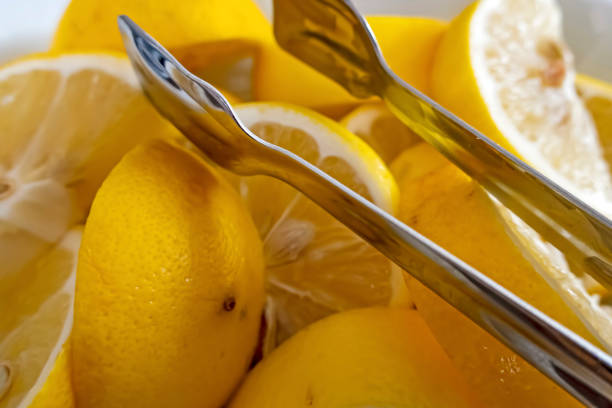 istock close up lemon slices on a plate 1287366205