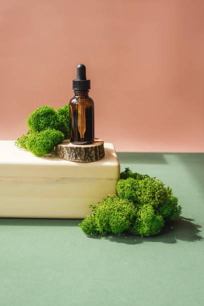 istock Blank amber glass essential oil bottle 1287367550