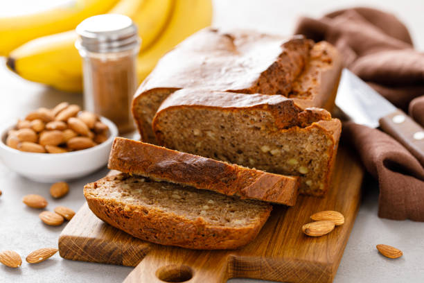 istock Banana bread with almond nuts and cinnamon 1287368045