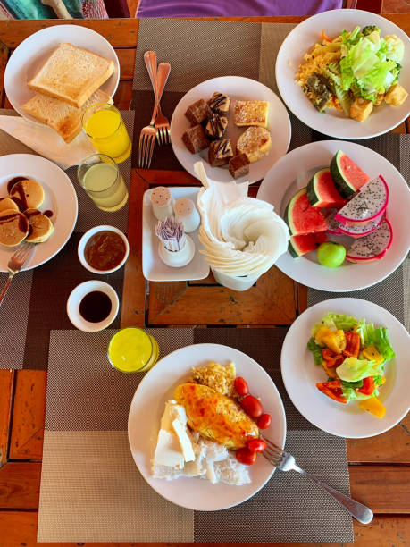 istock Variety of food at breakfast. 1287390876