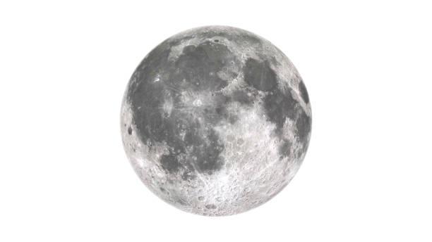 istock Full moon isolated on white background. Image in high resolution 1287390990