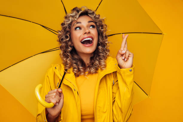 Girl with yellow umbrella