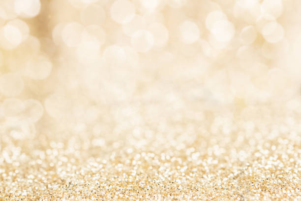 istock Gold Festive Christmas lights background. 1287398683