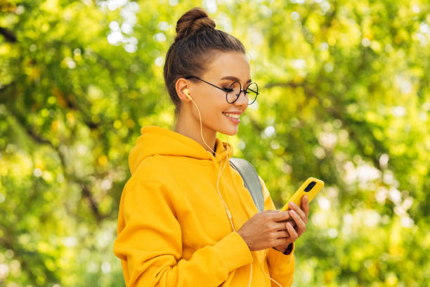 Beautiful woman using smart phone