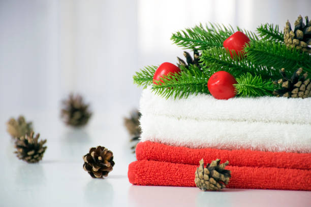 istock Christmas SPA towels 1287406925