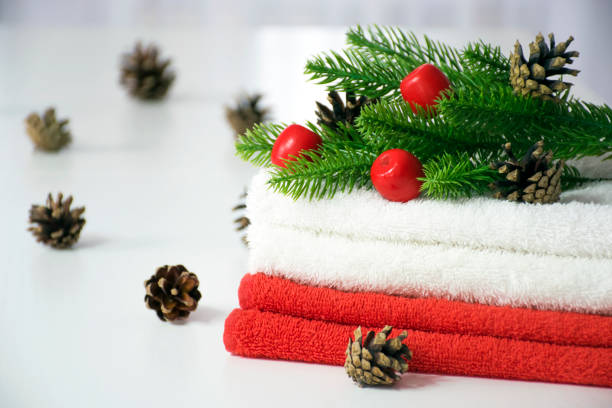 istock Christmas SPA towels 1287406955