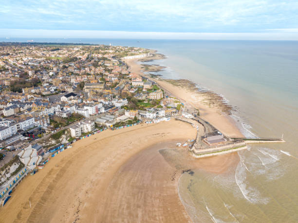 istock Broadstairs Beach England Aerial Drone Shot 1287409662