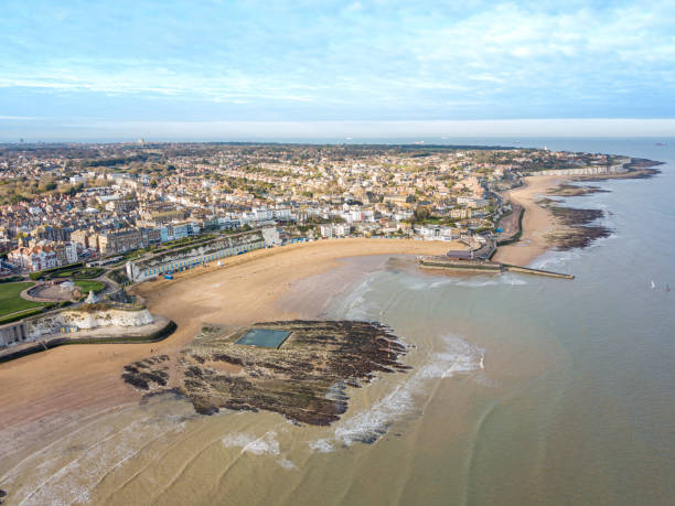 istock Broadstairs Beach England Aerial Drone Shot 1287409700