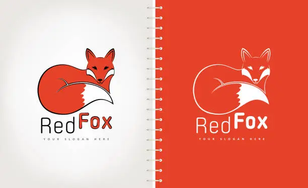 Vector illustration of Fox vector. Animal design.