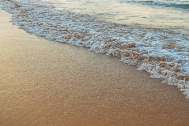 istock The lapping of the sea at sunset 1287413322