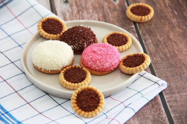 istock square sweet cookies and round marshmallows with sprinkles 1287413644