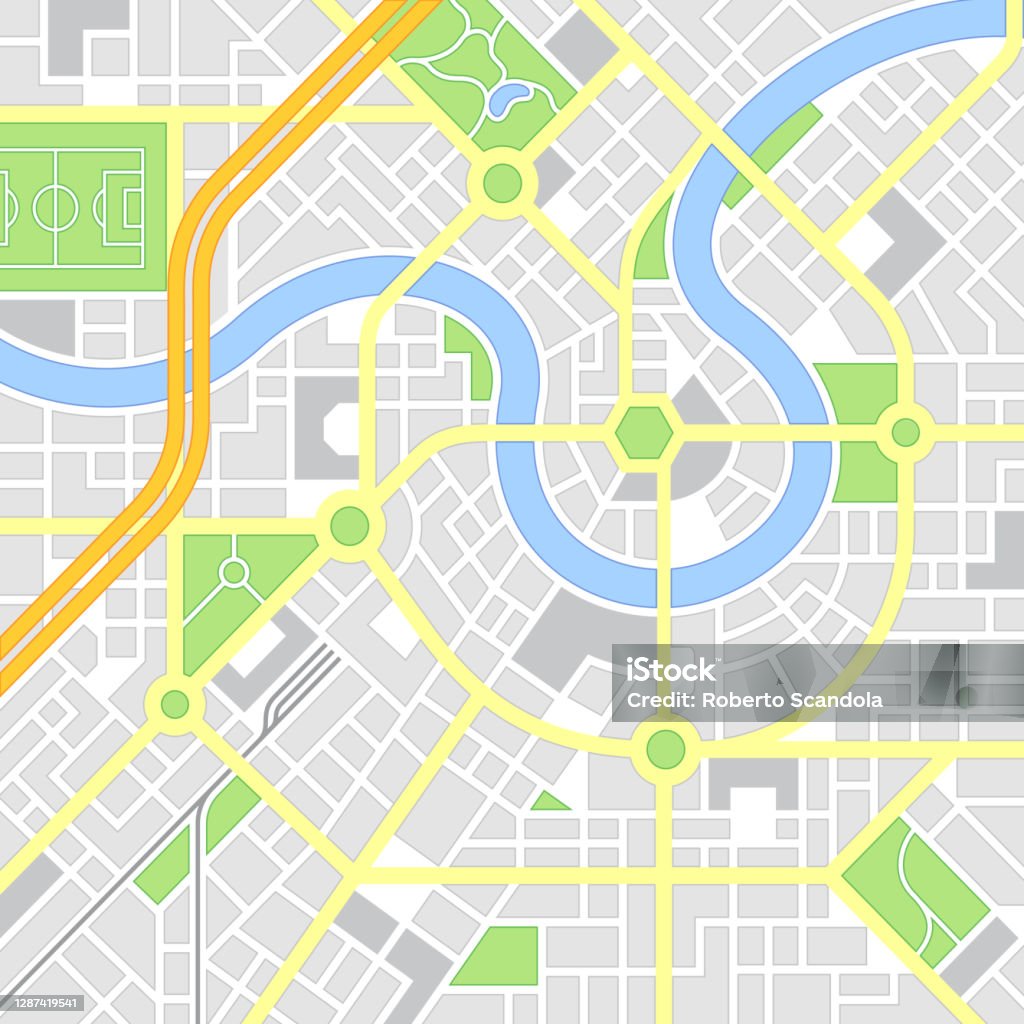 Vector City Maps City Map Vector Illustration Stock Illustration - Download Image Now ...