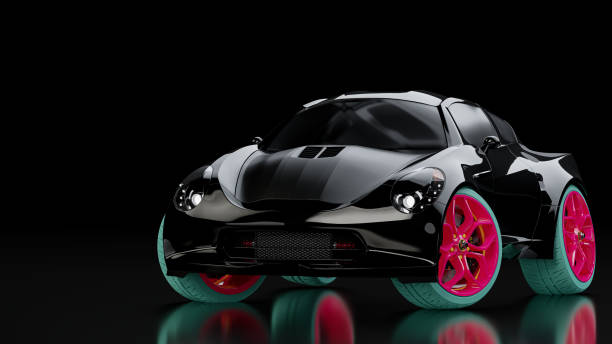 istock Black sports car 1287419963