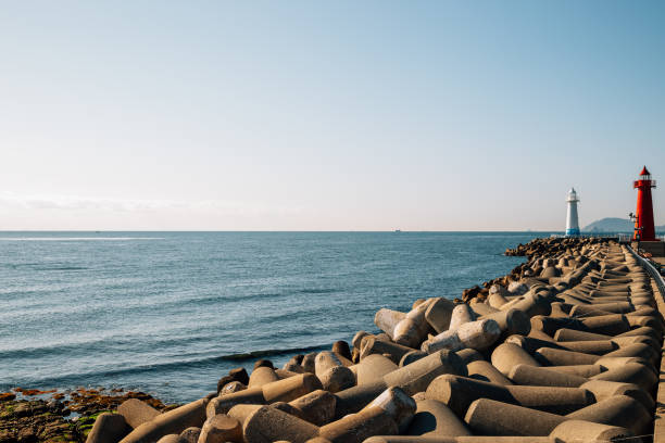 istock Cheongsapo lighthouse and blue ocean in Busan, Korea 1287420936