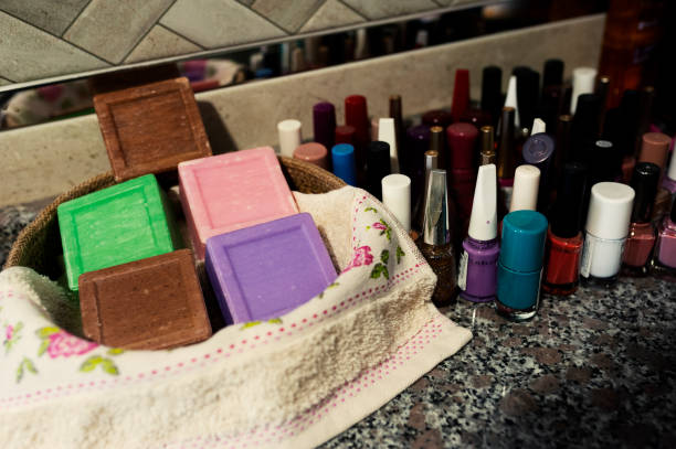 Make-up, Taoilet, Soap, Nail Polish stock photo