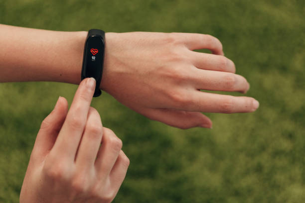 istock Smart Watch on a Human Hand. Heartbeat check 1287426643