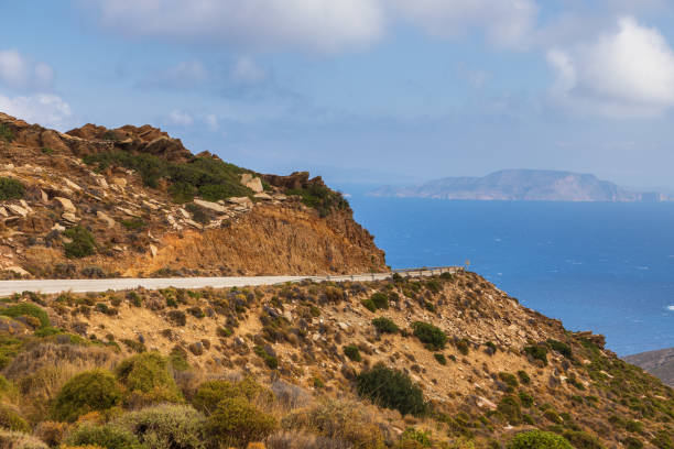 istock View of the mountain landscape, Ios, Greece. 1287427858
