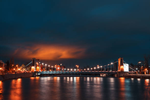 istock grunwald bridge in wroclaw at night 1287430809