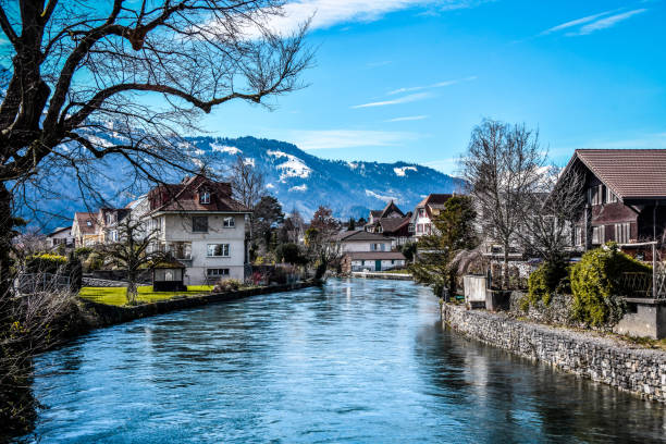 Down The River Flow In Interlaken, Switzerland
