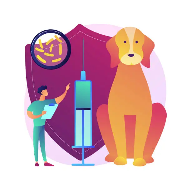 Vector illustration of Rabies and your pet abstract concept vector illustration.