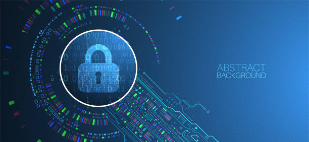 Protection background. Technology security, encode and decrypt. Protection background. Technology security, encode and decrypt. cyber security awareness stock illustrations