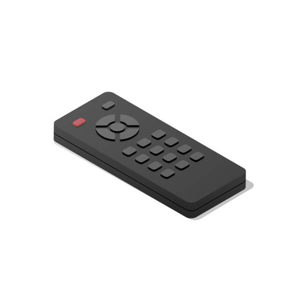 Remote Control TV remote control concept. Isometric Vector Illustration. Isolated on white background. old remote control stock illustrations