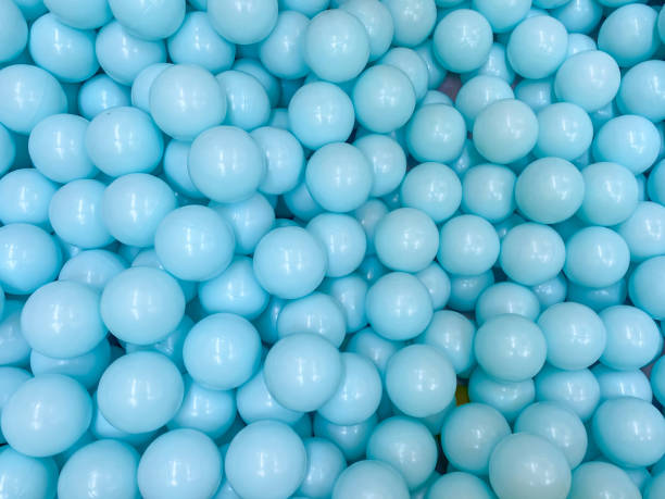 istock Light blue Plastic ball, kid toy indoor pool ball 1287443669