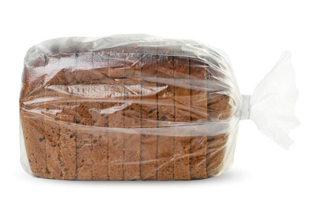 istock Rye bread in a plastic bag, bread in a package on a white background. Isolated 1287446683