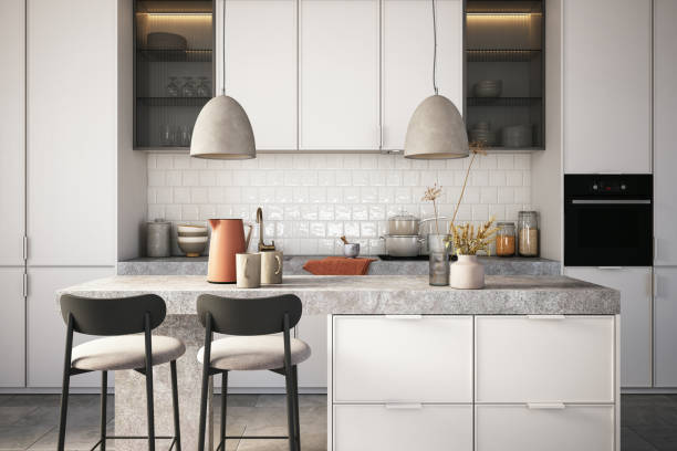 istock Modern kitchen interior stock photo 1287452399