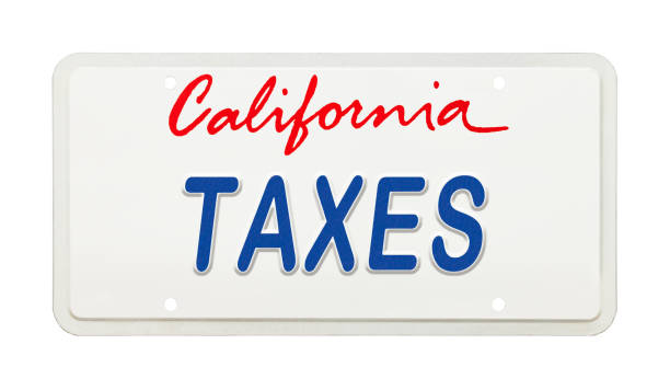 istock California Taxes License Plate 1287456716