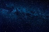 istock Clear night sky with milky way and huge amount of stars. 1287456867