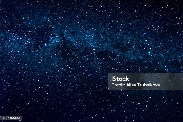 Clear Night Sky With Milky Way And Huge Amount Of Stars Stock Photo - Download Image Now